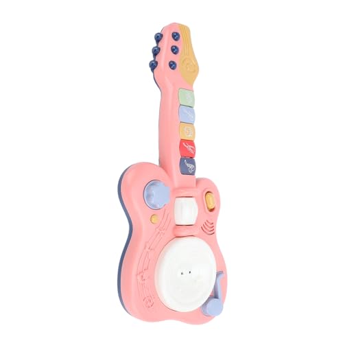 Alomejor Multifunktionale Bildungsgitarre für, Lebendiges Cartoon -Design mit Interaktivem Gitarrenmusikspielzeug für Kleinkinder (PINK) von Alomejor