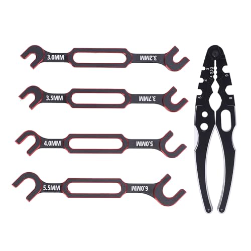 Alomejor Multifunktionszellenkit, Aluminiumlegierung, 3,0-6,0 Mm Schraubenschlüssel, Remin des Spannschloss-Nusskugelgelenks für RC-Autoreparaturwerkzeuge Alomejor Multifunktionszellenkit, Aluminiumlegierung, 3,0-6,0 Mm Schraubenschlüssel, Remin des Spannschloss-Nusskugelgelenks für RC-Autoreparaturwerkzeuge von Alomejor