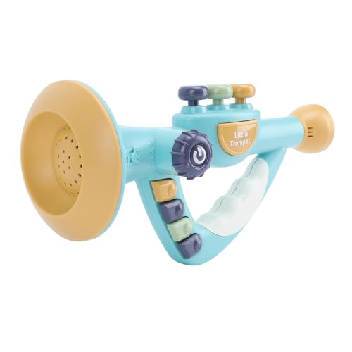 Alomejor Musikspielzeug für Kleinkind Trompete Spielzeug Elektronisches Musikinstrument mit Verschiedenen Sounds Early Education Toy für (Blue) von Alomejor
