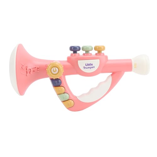Alomejor Musikspielzeug für Kleinkind Trompete Spielzeug Elektronisches Musikinstrument mit Verschiedenen Sounds Early Education Toy für (PINK) von Alomejor