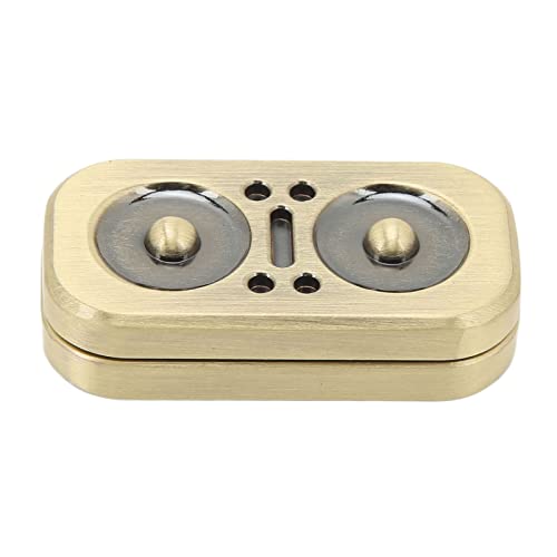 Alomejor Owl Fidget Rotate Slider, Magnetisches Angstlinderungs-Metall-Sensor-Push-Card-Slider-Spielzeug für ADHS und ADD-Stressabbau (Gold) von Alomejor