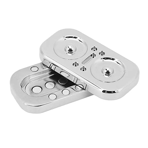 Owl Fidget Rotate Slider, Magnetisches Angstlinderungs-Metall-Sensor-Push-Card-Slider-Spielzeug für ADHS und ADD-Stressabbau (Silver) von Alomejor