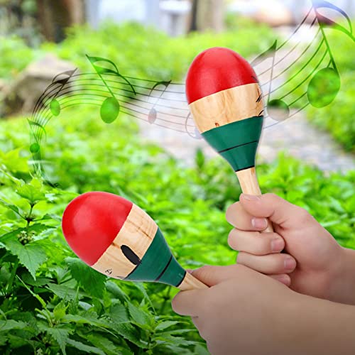 Alomejor Pädagogische Hölzerne Maracas für Kinder, Farbiges Sandhammer -Musikspielzeug, Ideal für die Entwicklung von Koordinationsfähigkeit und Unterhaltung Alomejor Pädagogische Hölzerne Maracas für Kinder, Farbiges Sandhammer -Musikspielzeug, Ideal für die Entwicklung von Koordinationsfähigkeit und Unterhaltung von Alomejor
