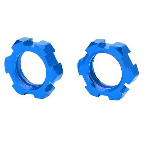 Alomejor Premium Metal Splined Wheel Hubs Adapter Verbessert das Handling für Slash, Rustler, Stampede, Bandit, Metall -Roll -Rad Hubs Adapter für RC Autos (Blue) von Alomejor