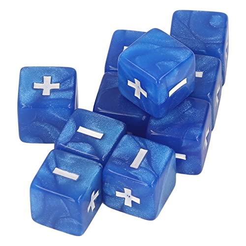 Alomejor Premium Plastic Plus Minus Zeichenwürfztet - 20 Prozent Mathematik Operation Dices für Kindererziehung und Unterhaltung (Blue) von Alomejor