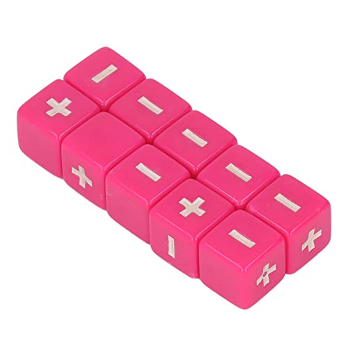 Alomejor Premium Plastic Plus Minus Zeichenwürfztet - 20 Prozent Mathematik Operation Dices für Kindererziehung und Unterhaltung (PINK) von Alomejor