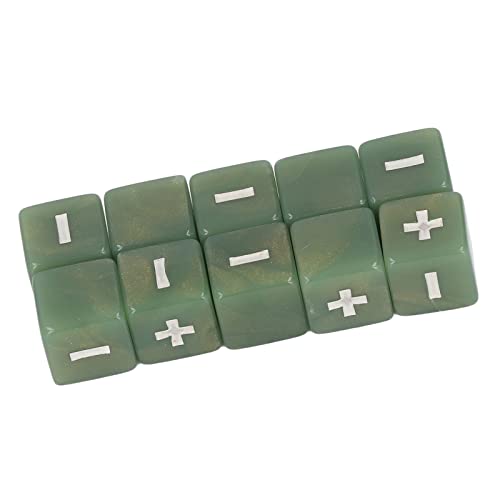 Alomejor Premium Plastic Plus Minus Zeichenwürfztet - 20 Prozent Mathematik Operation Dices für Kindererziehung und Unterhaltung (hellgrün) von Alomejor