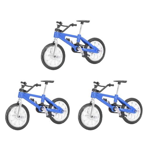 Alomejor Puppenhaus-Fahrradmodell Im Maßstab 1:12, Mehrzweck-Dekorationsfahrrad aus Legierung und Kunststoff für Schlafzimmer, Wohnzimmer (Blue) von Alomejor