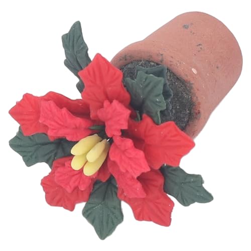 Alomejor Puppenhaus-Miniatur-Ton-Blumendekoration Im Maßstab 1:12, Keramik-Pflanzgefäß für Action-Figuren-Fotografie von Alomejor