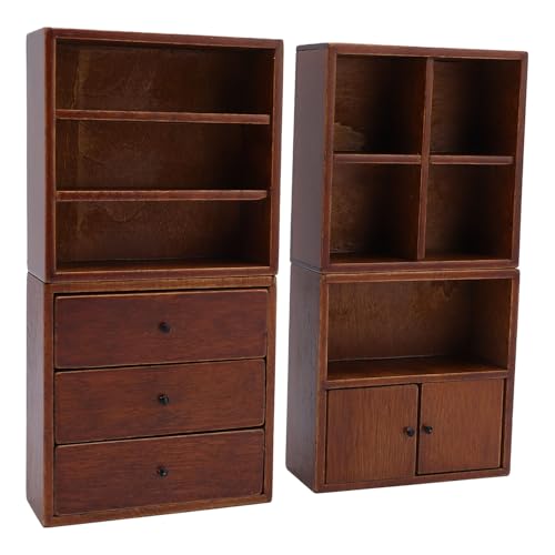 Alomejor Puppenhausschrank, 1:12 Skala Vintage Chestnut Four Combination Cabinet für Puppenhaus -Zubehör Multiple Dollhouse Dekorationen Alomejor Puppenhausschrank, 1:12 Skala Vintage Chestnut Four Combination Cabinet für Puppenhaus -Zubehör Multiple Dollhouse Dekorationen von Alomejor
