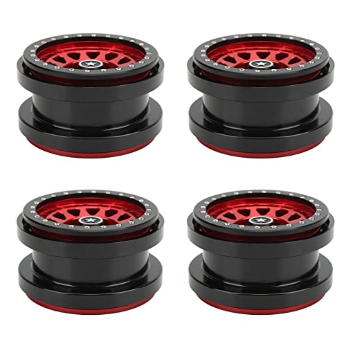 Alomejor Qualität 2,9 Zoll RC Car Hub für AXAIL SCX6 1/6 RC -Auto, CNC Bearbeitet und Tragen Resistent, Verbessern Sie die Automobilleistung (Rot) von Alomejor