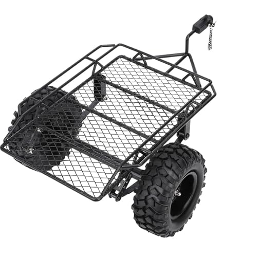 Alomejor RC -Anhänger, Metall High Simulation Trailing Car RC Eimer Anhänger für D90 SCX10 CC01 1/10 DIY (Black) von Alomejor