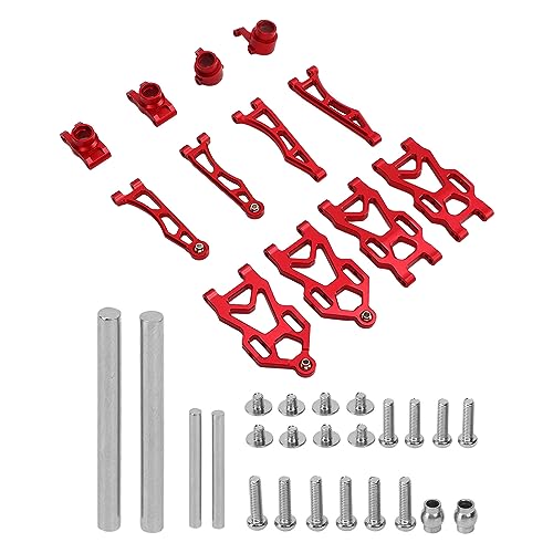 Alomejor RC-Aufhängungsarm-Kit für SCY 16101PRO 16102 1:16 Ferngesteuertes Auto. Hohe Festigkeit Verbessert die Handhabungsleistung. Ersatzteile (Rot) von Alomejor