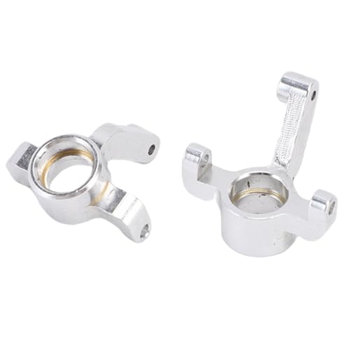 Alomejor RC Auto High Strength Alloy Vront Segelknöchel Set für 1/24 RC Autoverbesserung des Realismus und Ideal für den Austausch und Reparatur, 2 X Voorste -Knöchelbaugruppe Inklusive (Silver) von Alomejor