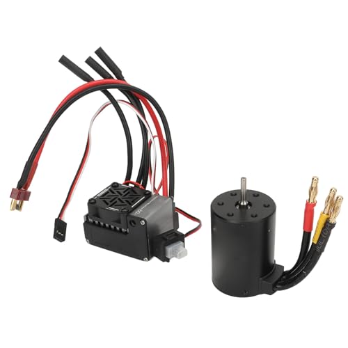 Alomejor RC Bürstenloser Motor ESC Combo 3650 Bürstenloser Motor 60A ESC -Combo -Set mit T Stecker und Adapter für 1/10 RC Auto. (3900KV) von Alomejor
