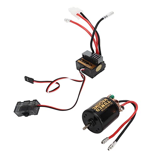 Alomejor RC-Bürstenmotor-ESC-Kit Externe Kohlebürste Wasserdichter 540-Bürstenmotor 320A ESC mit für -Stecker (21T) von Alomejor