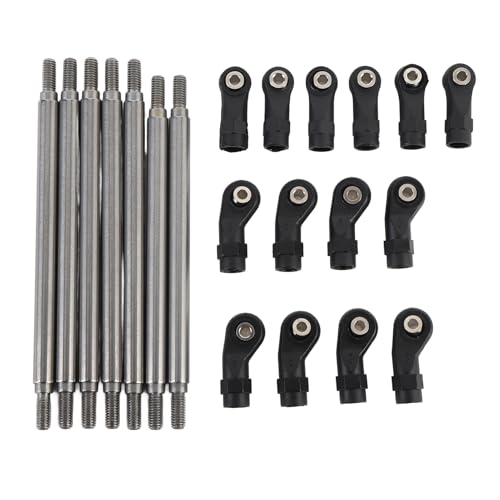 Alomejor RC Car Linkage Stange Kit, Edelstahl Vollauto -Kit -Kit Ultral Verbesserte Festigkeit für 1/10 RC -Auto von Alomejor