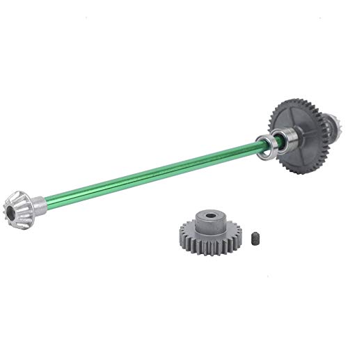 Alomejor RC Center Getriebeswelle Motor Zahnrad für Wltoys 144001 1:14 Auto, Leichtes Upgrade, Geeignet für Rennliebhaber (Green) von Alomejor