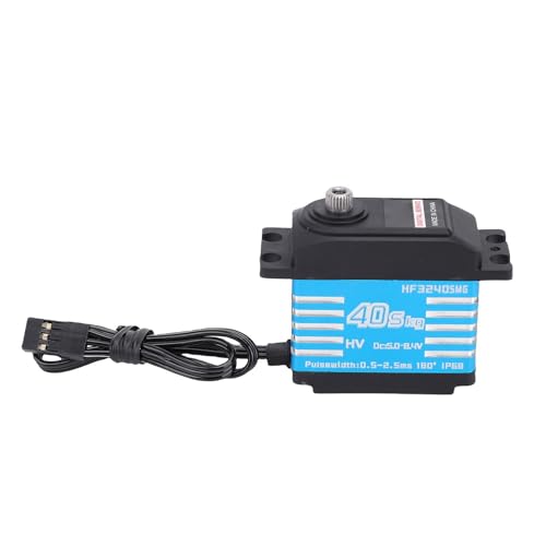 Alomejor RC Digital IP68 Servo High Drehmoment 25T Spline 0-180�� Ultra Linearer Bewegung mit Doppelkugellagern für 1/8 1/10 /12 RC-Autos Crawler-Roboter (Blue) von Alomejor