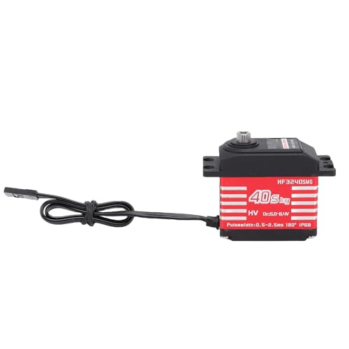 Alomejor RC Digital IP68 Servo High Drehmoment 25T Spline 0-180�� Ultra Linearer Bewegung mit Doppelkugellagern für 1/8 1/10 /12 RC-Autos Crawler-Roboter (Rot) von Alomejor