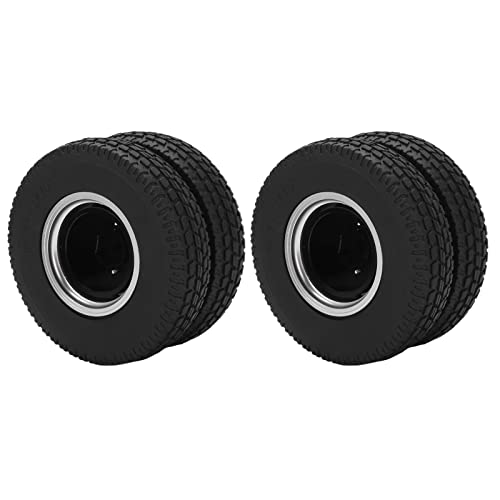 Alomejor RC -Gummireifen Hervorragende Leistung für 1/14 Anhänger -LKW, Aluminiumlegierräder 85 Mm 2 Pack von Alomejor