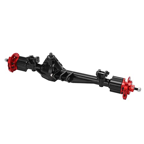 Alomejor RC Hinterachse Metall Heck -Portal -Achsen Upgrade Teile für Axiale RBX10 RYFT 1/10 RC Auto mit Hochpräziöser Anodierter Aluminiumschale (Schwarz Rot) von Alomejor