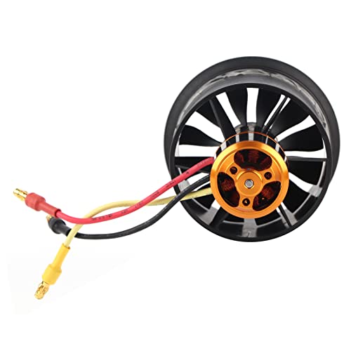 Alomejor RC -Laufrad, Aluminiumlegierung Schwarz RC -Laufrad Elektrischer 12 Flügell MIT Bisstenlossem Motor für Flugtzeuge (Gegen den Uhrzeigersinn 4600 kV) von Alomejor
