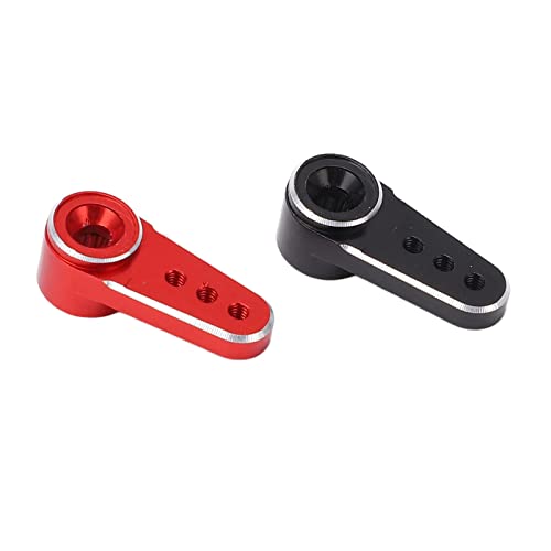 Alomejor RC Metal Servo Horn Leichtgewichtlenarm für Axiale Scx24 1/24 RC -Auto Rot und Schwarz von Alomejor