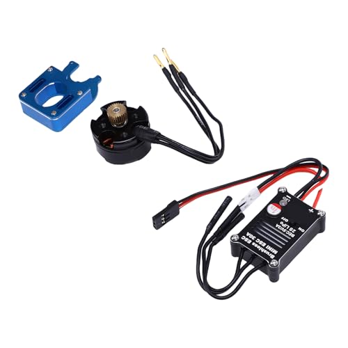 Alomejor RC Motor ESC Combo Set Fast Speed ​​-Upgrades für SCX24 1/24 RC -Auto -LKW mit 2204 2400 KV Motor für Autozubehör von Alomejor