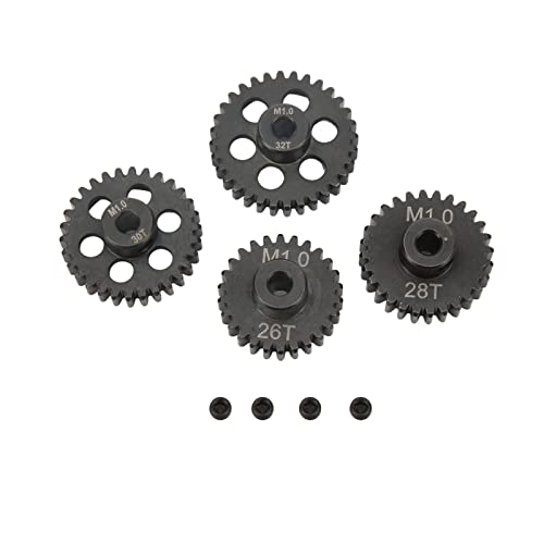 Alomejor RC Motor Gear Set 26T 28T 30T 32T 25DP M1 5mm Metall RC Motor Ritzel Set Servomotor Motor Getriebe FüR 1/8 RC Cars von Alomejor