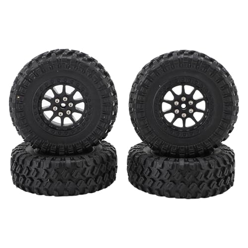 Alomejor RC -Pickup -LKW -Reifen, Stilvolle und Schicke Robustes Gummi -Material mit Haltbarkeit und Langlebigkeit für MN82 LC79 RC -Autos (Black) von Alomejor