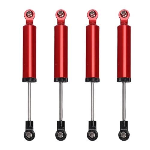 Alomejor RC -Präzision mit 100 Mm Set für das RC 1/10 -Auto, Stabile Dämpfungsleistung, Verbesserung Ihrer Autos mit Einem Satz von 4 Räumen (Rot) von Alomejor