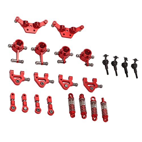 Alomejor ROUdy Aluminium Legierung RC Car Metal Upgrade Kit, Stoßdämpfer CVD -Antriebswellen, Geeignet für WLTOYS K969 1/28 RC -Auto, Perfekt für Auto Enthusiasten (Rot) von Alomejor