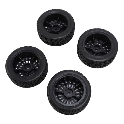 Alomejor Smooth Driving 1/10 RC Rally -Autorreifen für TT01 XV02, Speziell Entwickelte Oberflächenstruktur für Rallye -Car Labyrinth Reifen, 4pcs RC Autoräder Set (Black) von Alomejor