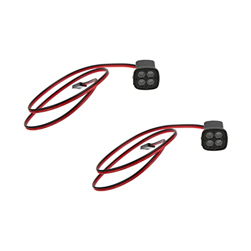 Alomejor Square LED -Kit für RC -Auto, Langlebige Lichtzubehör für D90 1/10 RC, Weißes Licht, 2 X Projektoren von Alomejor