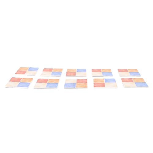 Alomejor Tailles Decorative Miniatur in Farbigem Holzholz für eine Szene von Skala 1:12, Handwerksprojekt für und Erwachsene, Packung von 60 Fliesen (30 Stück) von Alomejor