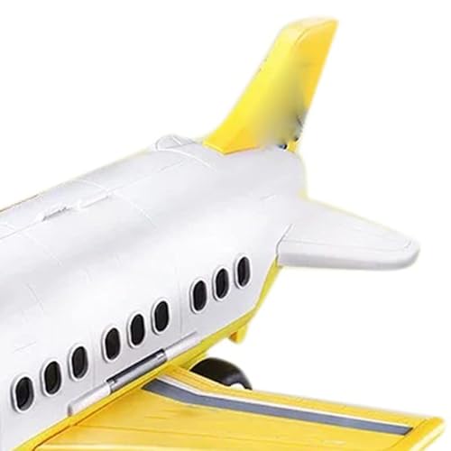 Alomejor Thema Flugzeugmodell Spielzeug mit Licht und Musik, Schönes Dia Rail Design, Spielzeug für -Augen mit 6 STC -Legierungspuren, Ideal für Rollenspiele und Lernen (Ingenieursthema) von Alomejor