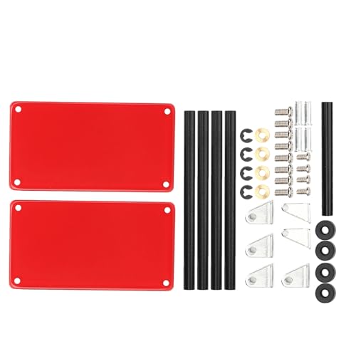 Alomejor Tragbare Rollwerkzeuge Garage Reparaturtrolley Farley Workshop für 1/12 1/12 Modell in der Black Metal Cart Cart Shell für FAI -da -di CEO (Rot) von Alomejor
