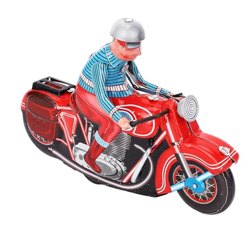 Alomejor Uhrwerk Motorrad Spielzeug Retro Dekoratives Metallgetriebe Aufziehbares Motorrad Handgefertigte Eisenverzierung für Geburtstagsfeier von Alomejor
