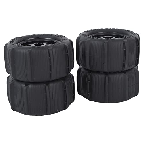 Alomejor Universelle RC-Car-Reifen, 4 Stück Stark Dämpfende 1/14 1/16 1/18 Strandreifen mit Gutem Grip für Sand, Schnee von Alomejor