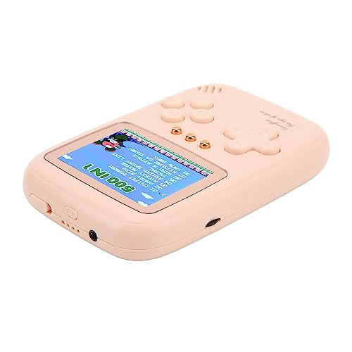 Videospiel-Player, Leichte, Wiederaufladbare Mini-Spielekonsole für (Leuchtend rosa) von Alomejor