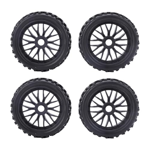 Alomejor Volidation von 1/8 RC Dauerhafter Straßenreifen für die SRX8 MP9 Snake, Vier Langfristige Abenteuerpackungen (Black) von Alomejor