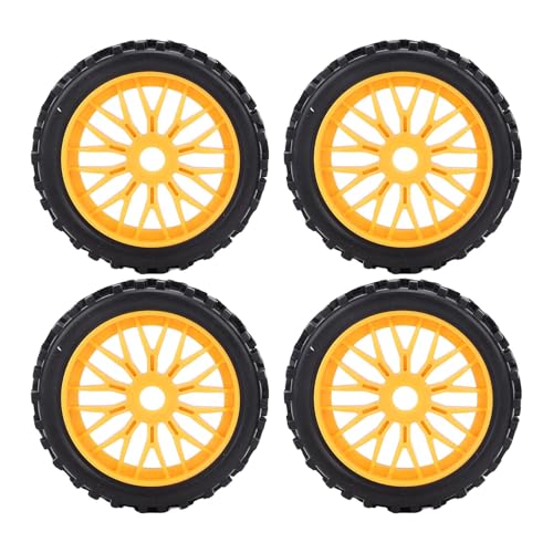 Alomejor Volidation von 1/8 RC Dauerhafter Straßenreifen für die SRX8 MP9 Snake, Vier Langfristige Abenteuerpackungen (ORANGE) von Alomejor