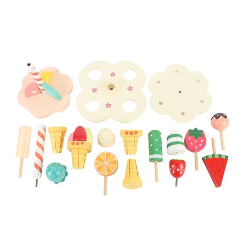 Alomejor Wooden Tea Party Set, Buchenwood Dessert Stand Playset mit Eiscreme und Essen, Pädagogisches Fantasievolles Spielzeug für Im Alter von 3,4,5,6 Alomejor Wooden Tea Party Set, Buchenwood Dessert Stand Playset mit Eiscreme und Essen, Pädagogisches Fantasievolles Spielzeug für Im Alter von 3,4,5,6 von Alomejor