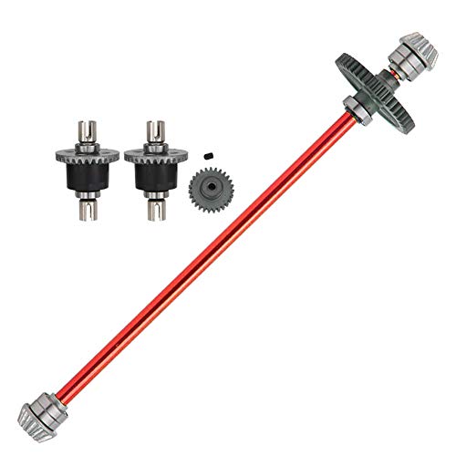 Alomejor Zentralantriebswellenmotor -Zahnrad für WLTOYS 144001 RC -Auto, Langlebiges Legierungs RC Autozubehör für eine Verbesserte Leistung, Geeignet für WLTOYS 1/14 Car (Rot) von Alomejor