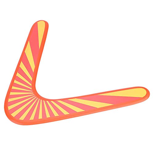Boomerang Wooden Orange Throwback V-förmige Boomerang Flying Disc Wurffang für Kinder Spiele im Freien Sport Geschenk Spielzeug von Alomejor