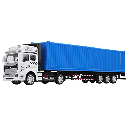 Container-LKW-Modell, 1:48 Legierungsspielzeug, hochsimuliertes Kinder-Auto-Spielzeug, Fahrzeug (blau) von Alomejor