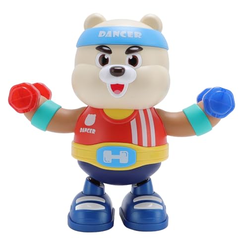 Dancing Bear Toy, Light Music Electric Roboter Entwickelt Imagination Motor Skills Safe ABS -Design für Spielzeit in Innenräumen von Alomejor
