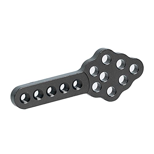 Einstellbare 2 PCs Stoßabsorptionen für RC -Crawler -Autos, Metall Nur für 1/10 RC Crawler Car, Aluminiumlegierung, Blau/Schwarz/Rot/Silber aus (BLACK) von Alomejor