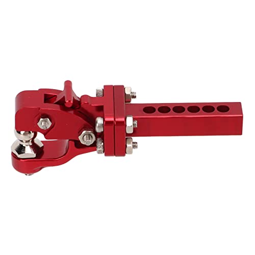 Haken Aluminium Aluminium RC Autoanhänger Haken Aluminiumhandtüchel für 1/10 RC SCX10 90046 90047 (Rot) von Alomejor